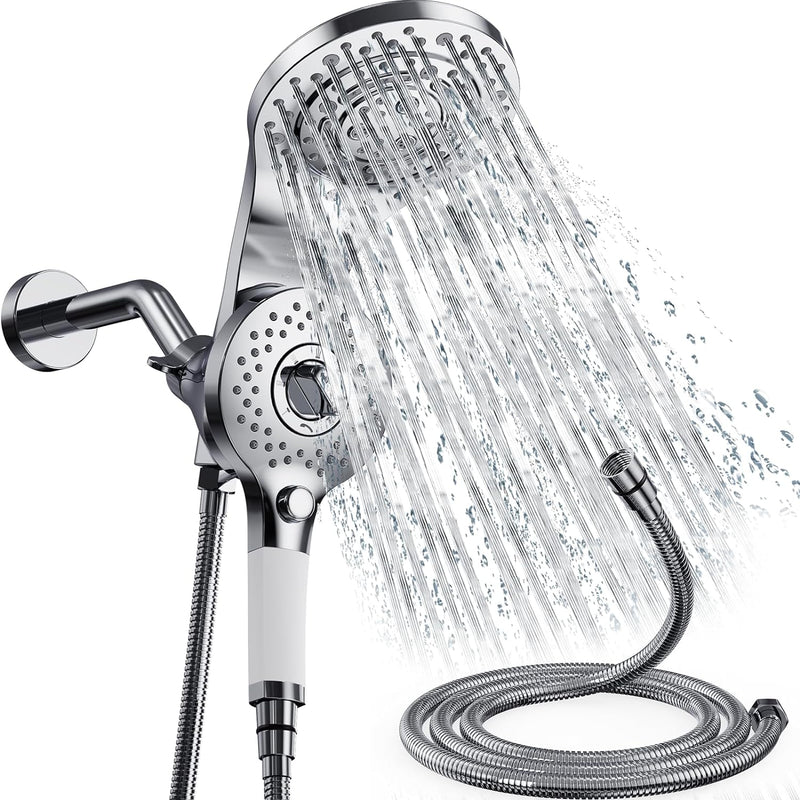 Shower Heads With Handheld Spray Combo, High Pressure 2 IN 1 Rainfall Shower Head with 9 Spray Modes, Anti-leak Shower Faucet with 72'' Stainless Steel Hose & Magnetic Hand Held Shower