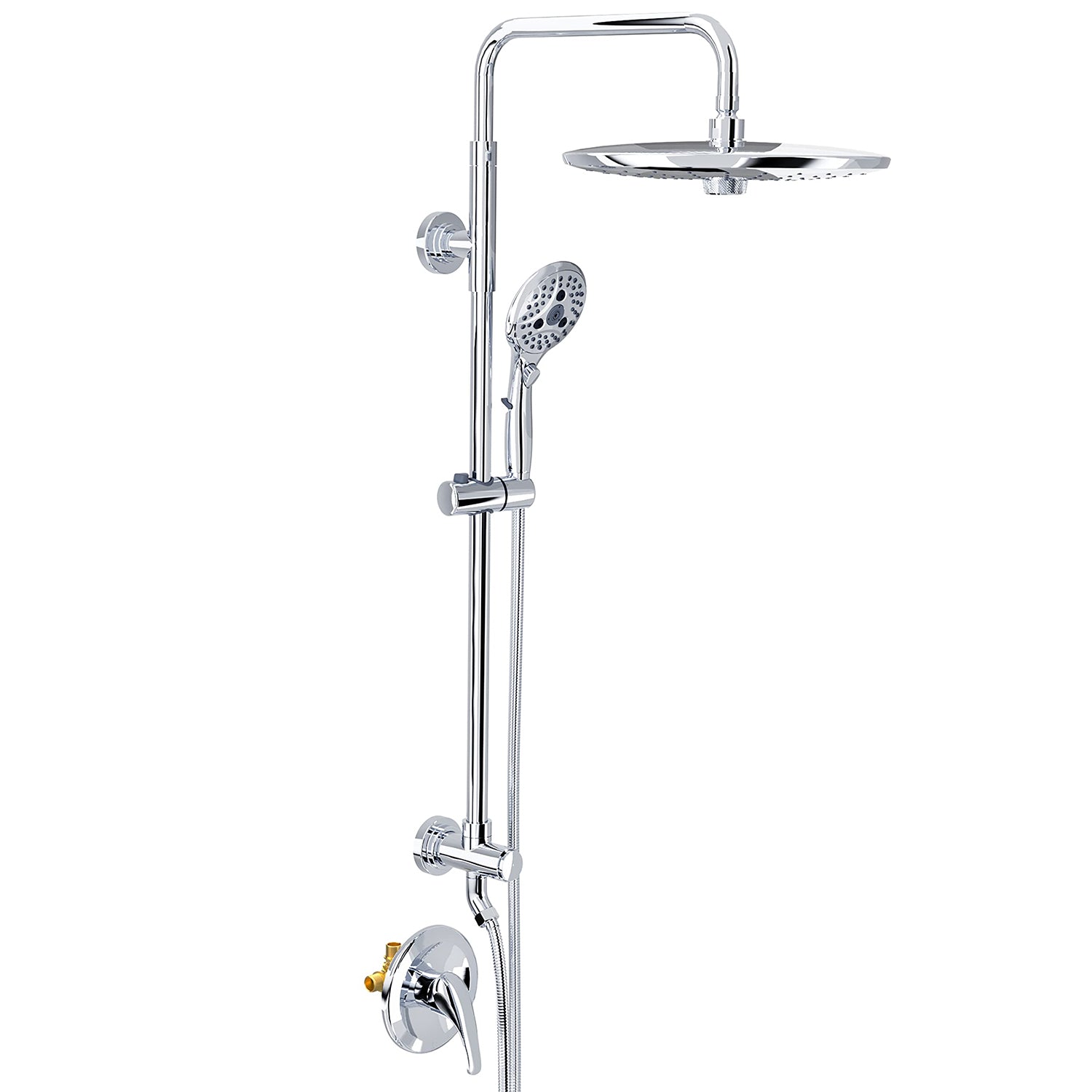 10/12/16 inch Polished Chrome Wall Mounted Shower System – SR SUNRISE