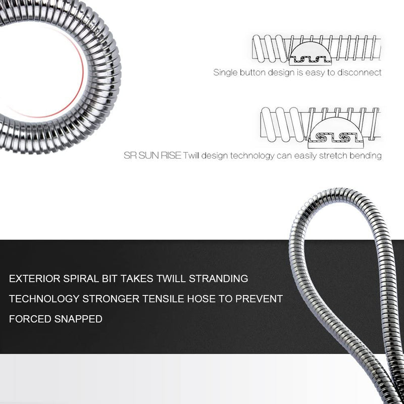 Polished Chrome 304 Stainless Steel Shower Hose