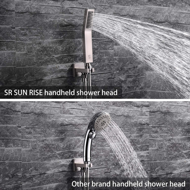 Brushed Nickel/Polished Chrome Handheld Shower Head