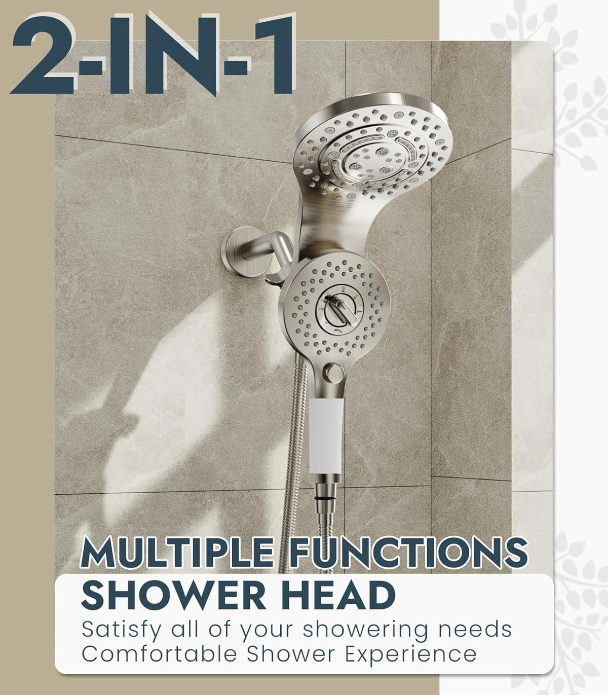 Shower Heads With Handheld Spray Combo, High Pressure 2 IN 1 Rainfall – SR  SUNRISE