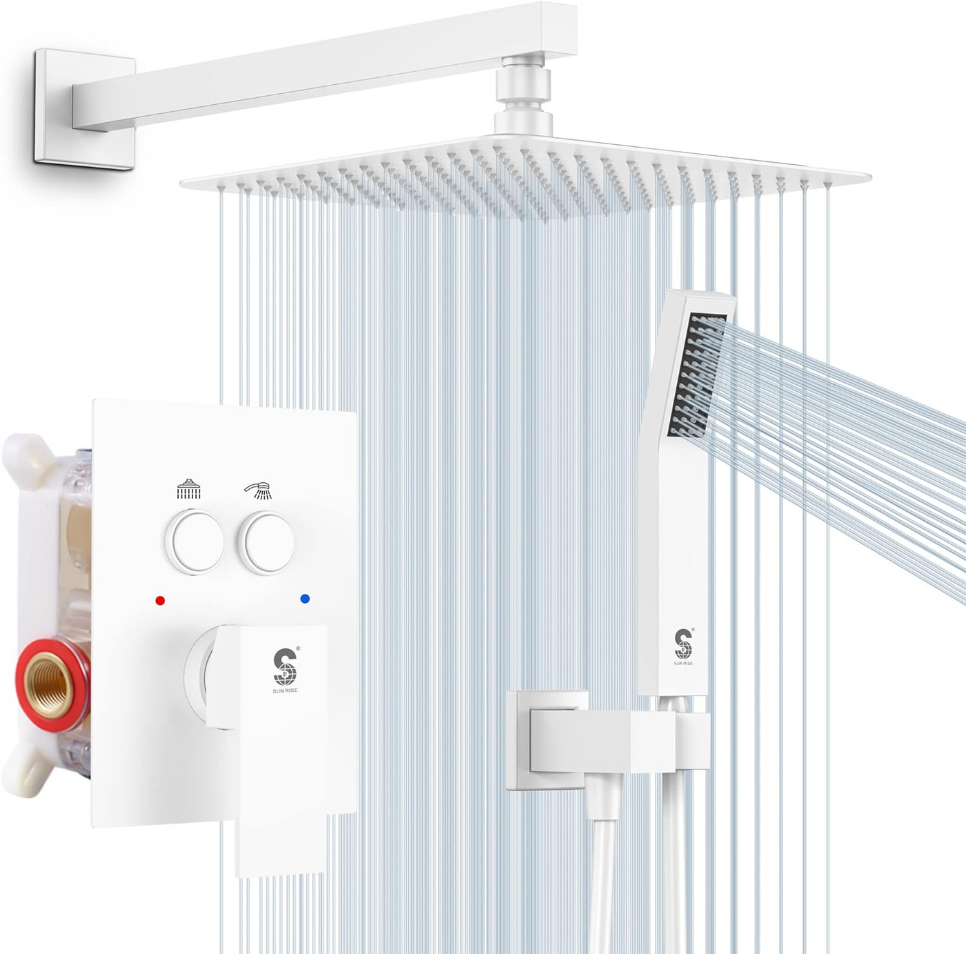 SR SUN RISE Shower System With Push Button Diverter