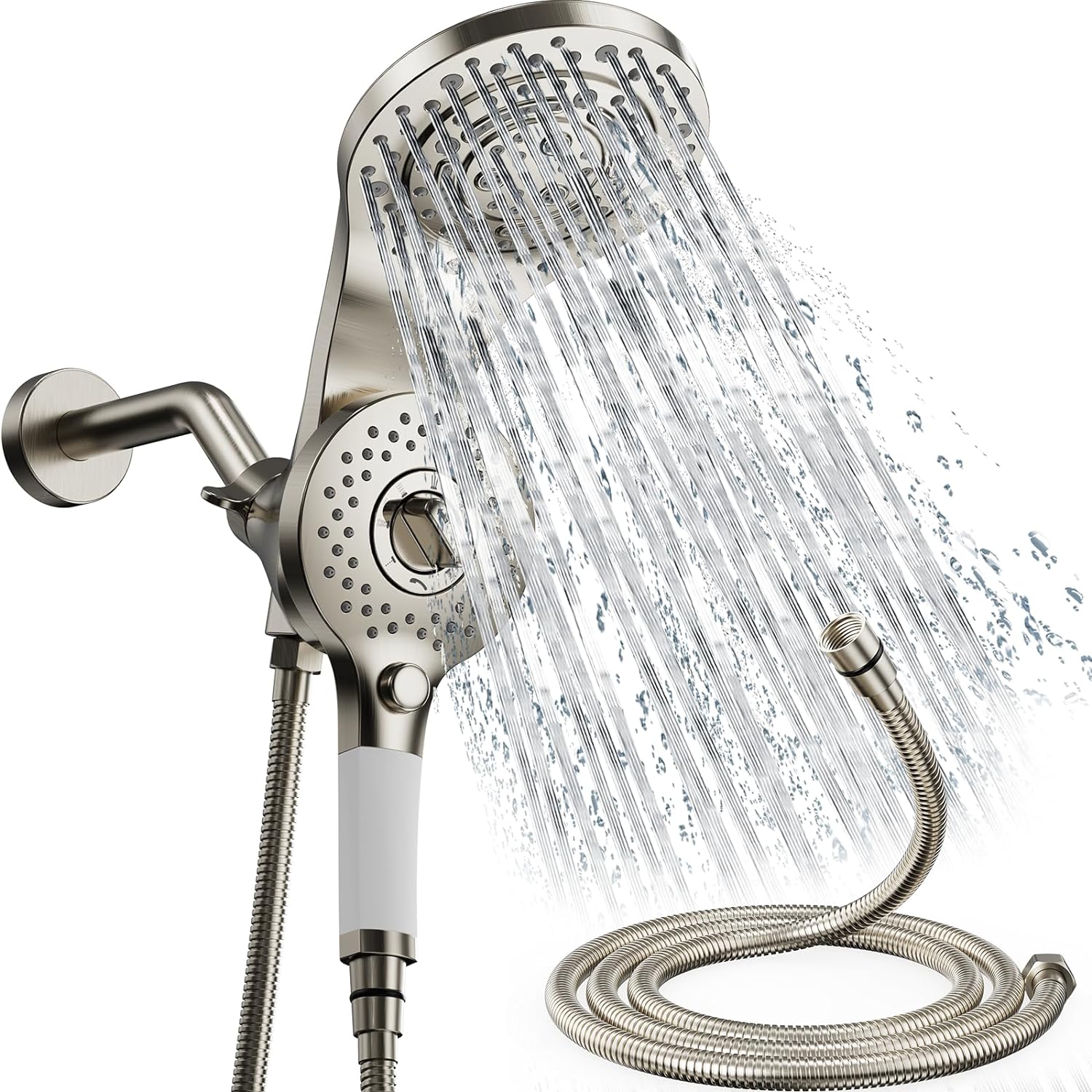 Shower Heads With Handheld Spray Combo, High Pressure 2 IN 1 Rainfall ...