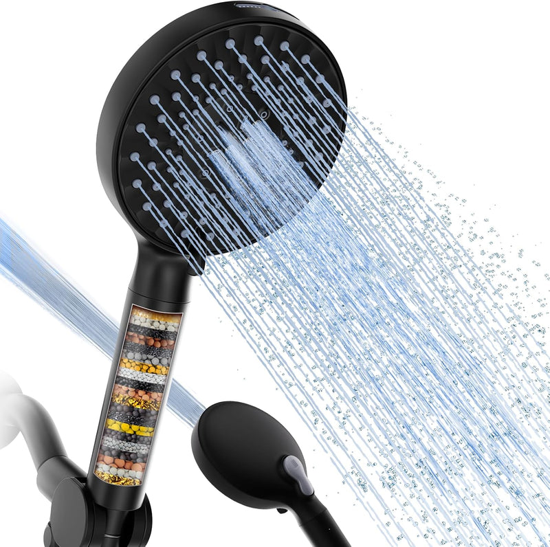 SR SUN RISE Filtered Shower Head with Handheld, High Pressure 9 Spray Mode  Showerhead with Filters