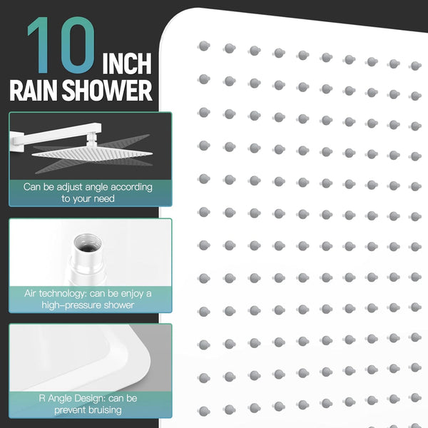 Shower Panel System Push Button 10 Inch