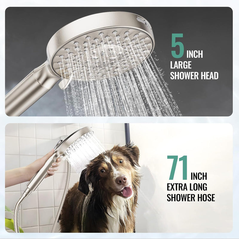 SR SUN RISE Filtered Shower Head with Handheld, High Pressure 9 Spray Mode  Showerhead with Filters