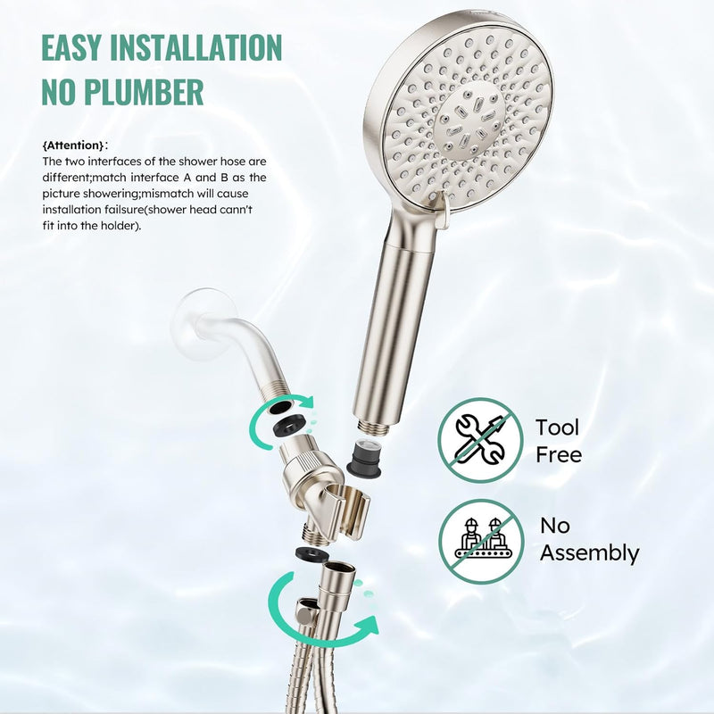 SR SUN RISE Filtered Shower Head with Handheld, High Pressure 9 Spray Mode  Showerhead with Filters