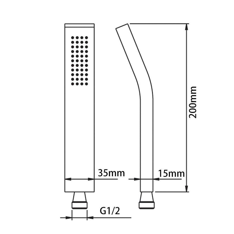 SR SUN RISE Handheld Shower Head with Check Valve L-Style