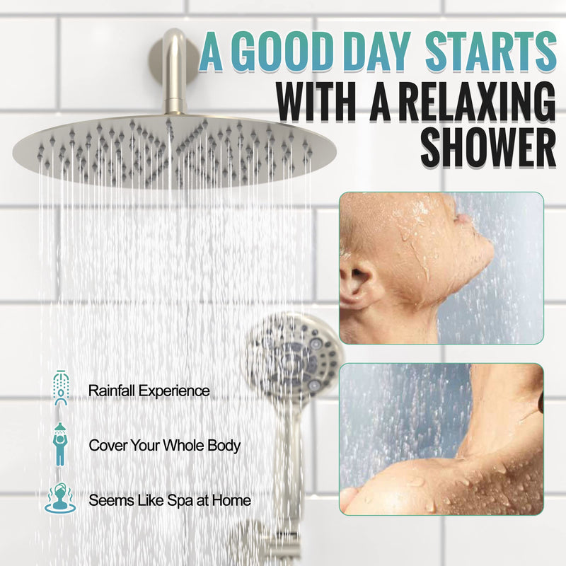 SR SUN RISE Shower System - 12 Inch High Pressure Shower Head System