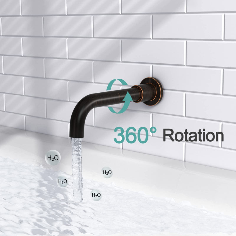 SR SUN RISE 10 Inches Wall Mounted Shower System with Tub Spout Shower Tub Faucets Sets Complete Newer Model High Pressure 8-Spray Rain Shower Head and 6-Setting Handheld Combo