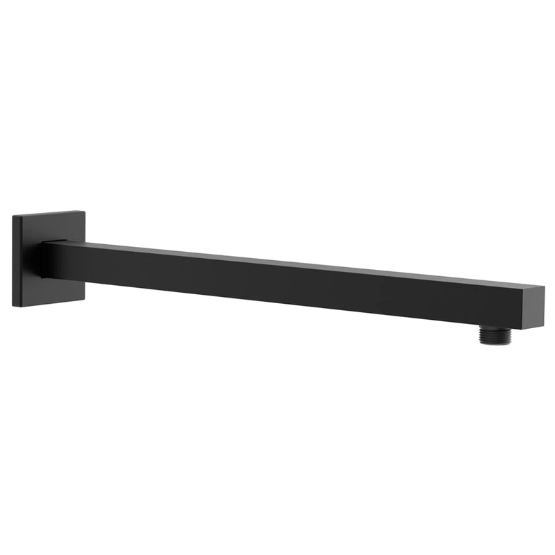 16 Inch Matte Black Wall Mounted Shower Arm