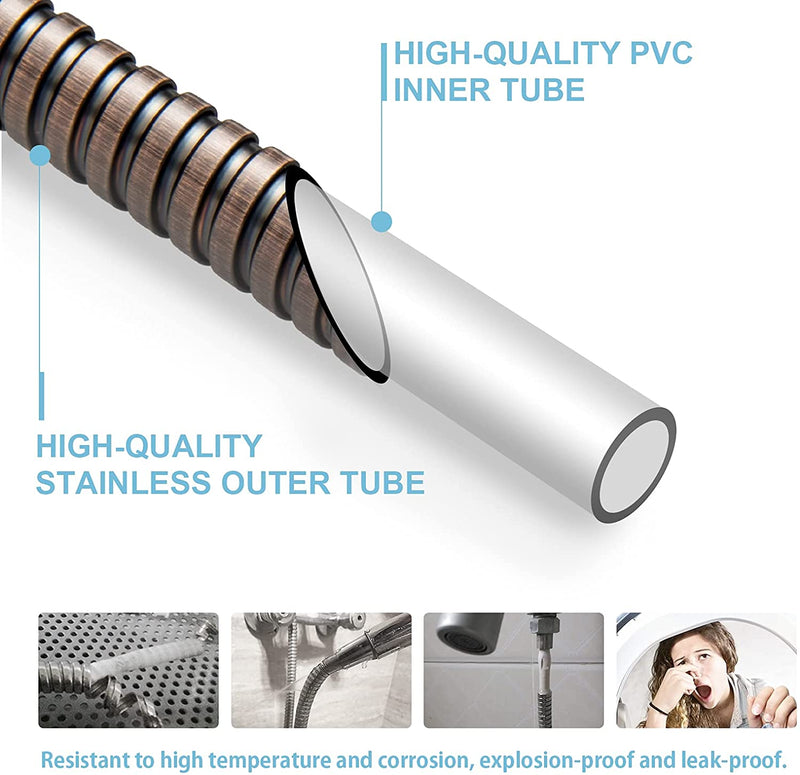 Oil-Rubbed Bronze 304 Stainless Steel Shower Hose