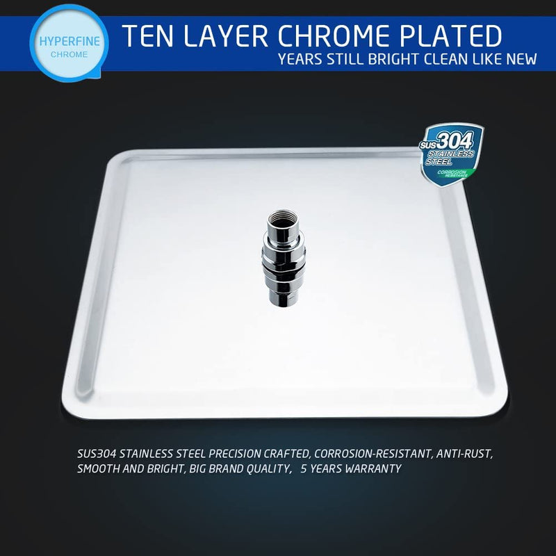 10/12/16 inch Polished Chrome Wall Mounted Shower System – SR SUNRISE