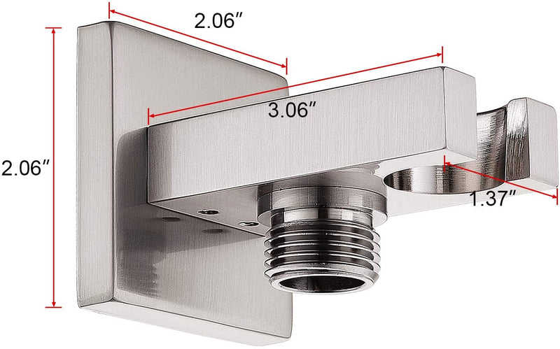 Brushed Nickel Wall Mounted Square Hand-held Shower Head Bracket