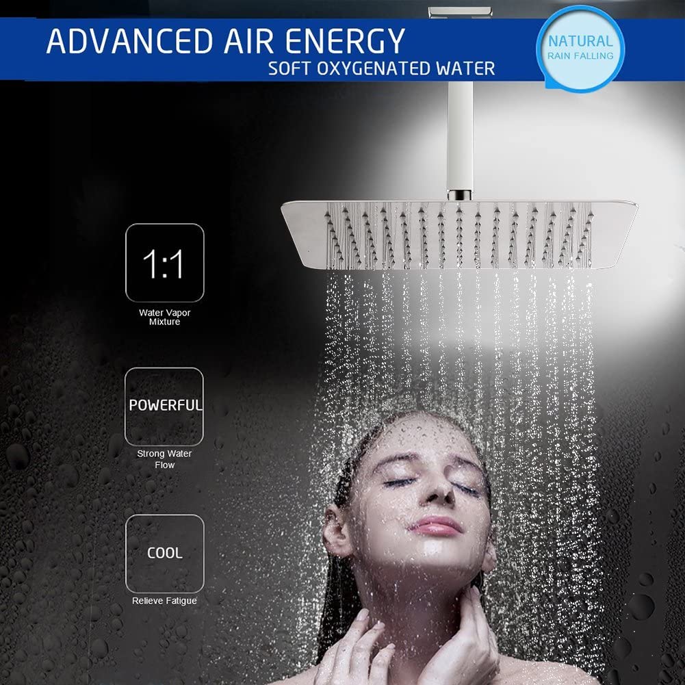 10/12/16 Inch Brushed Nickel Rain Shower Head – SR SUNRISE