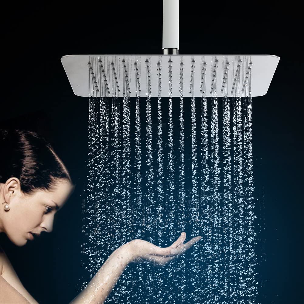10/12/16 Inch Brushed Nickel Rain Shower Head SR SUNRISE
