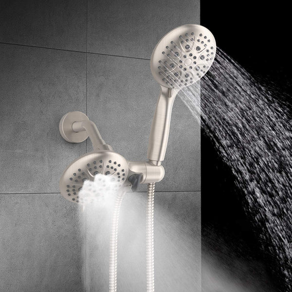 35-Function Brushed Nickel Handheld Shower Head & Rain Shower Combo Set