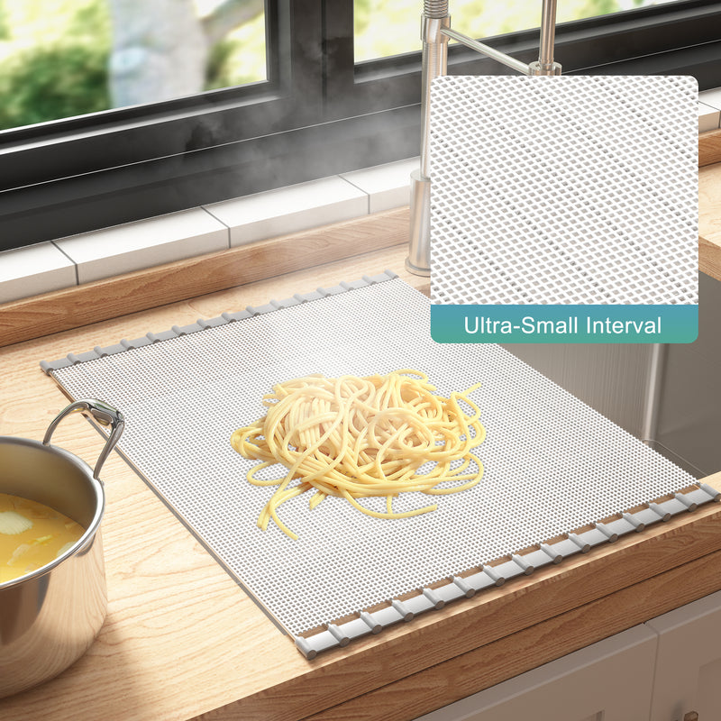 Sorbus Roll-Up Dish Drying Rack | Over The Sink Drying Mat,- Multipurpose